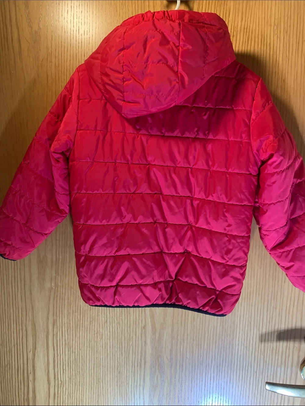 Nike Kids Hooded Quilted Puffer Jacket in Red- Size 6X/L